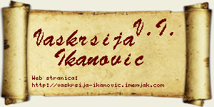 Vaskrsija Ikanović vizit kartica
